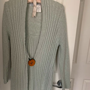 NWT Willow Light Gray Cotton Cardigan Sz S